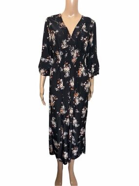 chinese dress ladies Long Ruffled Muumuu Hawaiian Dress Big Island White / 4XL main image 1